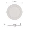 Emos ZD1135 NEXXO LED süllyesztett lámpatest, kerek, 17cm, 12.5/70W, 1000 lm, IP20, természetes fehér