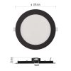 Emos ZD1333 NEXXO LED süllyesztett lámpatest, kerek, 17cm, 12.5/70W, 1050 lm, IP20, meleg/semleges fehér, fekete