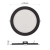 Emos ZD1343 NEXXO LED süllyesztett lámpatest, kerek, 22.5cm, 18/100W, 1600 lm, IP20, meleg/semleges fehér, fekete