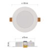 Emos ZD1432 RUBIC LED süllyesztett lámpatest, kerek, 12cm, 9/65W, 900 lm, IP20, természetes fehér