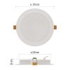 Emos ZD1442 RUBIC LED süllyesztett lámpatest, kerek, 17cm, 18/110W, 1800 lm, IP20, természetes fehér, fehér