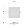 Emos ZD2125 NEXXO LED süllyesztett lámpatest, négyszög, 12cm, 7/40W, 480 lm, IP20, természetes fehér