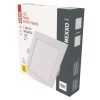 Emos ZD2145 NEXXO LED süllyesztett lámpatest, négyszög, 22.5cm, 18/100W, 1500 lm, IP20, természetes fehér
