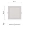 Emos ZD2145 NEXXO LED süllyesztett lámpatest, négyszög, 22.5cm, 18/100W, 1500 lm, IP20, természetes fehér