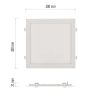 Emos ZD2155 NEXXO LED süllyesztett lámpatest, négyszög, 30cm, 25/125W, 2100 lm, IP20, természetes fehér