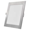 Emos ZD2243 NEXXO LED süllyesztett lámpatest, négyzet, 22.5cm, 18/100W, 1600 lm, IP20, meleg/semleges fehér, ezüst