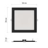Emos ZD2343 NEXXO LED süllyesztett lámpatest, négyzet, 22.5cm, 18/100W, 1600 lm, IP20, meleg/semleges fehér, fekete