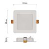 Emos ZD2432 RUBIC LED süllyesztett lámpatest, négyszög, 12cm, 9/65W, 900 lm, IP20, természetes fehér