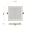 Emos ZD2442 RUBIC LED süllyesztett lámpatest, négyszög, 17cm, 18/110W, 1800 lm, IP20, természetes fehér