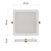 Emos ZD2452 RUBIC LED süllyesztett lámpatest, négyszög, 22cm, 24/145W, 2400 lm, IP20, természetes fehér