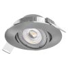 Emos ZD3222 SIMMI LED spotlámpa, 9cm, 5/50W, 450lm, IP20, természetes fehér, szálcsiszolt nikkel
