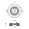 Emos ZD3222 SIMMI LED spotlámpa, 9cm, 5/50W, 450lm, IP20, természetes fehér, szálcsiszolt nikkel