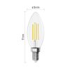 Emos ZF3A42 60 W / 806 lm / Meleg fehér  LED izzó Filament gyertya A CLASS/ E14 / 3,8 W 