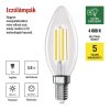 Emos ZF3A43 60 W / 806 lm / természetes fehér  LED izzó Filament gyertya A CLASS/ E14 / 3,8 W 