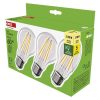 Emos ZF5147.3 60 W / 806 lm / meleg fehér  LED izzó Filament A60 A CLASS/ E27 / 3,8 W (3 darabos kiszerelésben rendelhető, az ár darabonként értendő)