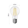 Emos ZF5148.3 60 W / 806 lm / természetes fehér  LED izzó Filament A60 A CLASS/ E27 / 3,8 W (3 darabos kiszerelésben rendelhető, az ár darabonként értendő)