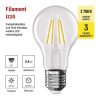 Emos ZF5D22 40 W / 470 lm / Meleg fehér  LED izzó Filament A60 / E27 / 3,4 W 