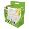 Emos ZF5D42.2 60 W / 806 lm / Meleg fehér LED izzó Filament A60 / E27 / 5,9 W (2 darabos kiszerelésben rendelhető, az ár darabonként értendő)