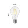 Emos ZF5D42.2 60 W / 806 lm / Meleg fehér LED izzó Filament A60 / E27 / 5,9 W (2 darabos kiszerelésben rendelhető, az ár darabonként értendő)