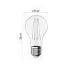 Emos ZF5D53 75 W / 1060 lm / Természetes fehér  LED izzó Filament A60 / E27 / 7,8 W 