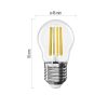 Emos ZF6D43 60 W / 806 lm / Természetes fehér  LED izzó Filament Mini Globe / E27 / 5,9 W 