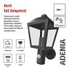 LED kerti fali lámpa szürkületérzékelővel, 19,8 x 15 x 29,8 cm, 1 x E27, 15 W (ZGB040P)
