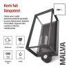 Emos ZGH040P MALVA LED kerti fali lámpa szürkületérzékelővel, E27, max.15Watt, 13 × 12 × 28 cm, 