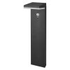 Emos ZGK0B4S VEREA LED kerti fali lámpa, napelemes, szürkületérzékelő, 4.4Watt, 460lm, alumínium, meleg fehér, 11 ×15 ×50cm, IP44, fekete