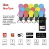 Emos ZIW17FR GoSmart LED fényfüzér – 15× parti izzók, 15 m, kültéri és beltéri, RGBIC WiFi 