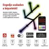 Emos ZIW269R GoSmart LED-es lámpatest Lines fekete, 9 részből álló, 34 W, RGBIC dimmelhető, WiFi 