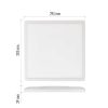 LED felületi lámpatest FLORI négyzet, fehér, 18W, semleges fehér (ZM1402)