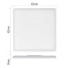 Emos ZM1403 FLORI LED mennyezeti lámpa, négyzet, 42 x 42 cm, 22/130 W, 2200 lm, IP54, természetes fehér