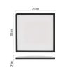 LED felületi lámpatest FLORI négyzet, fekete, 18W, semleges fehér (ZM1406)