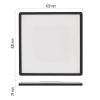 LED felületi lámpatest FLORI négyzet, fehér, 22W, semleges fehér (ZM1407)
