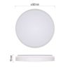 Emos ZM5163 LIVI LED mennyezeti lámpa, szabályozható, dimmerelhető, 50x9cm, 45W, 270-2700lm, meleg- hideg fehér