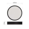 Emos ZM5343 NEXXO LED mennyezeti lámpa, 22x4cm, 21/120W, 1900lm, IP40, meleg/semleges fehér, fekete