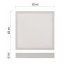 Emos ZM6155 mennyezetre szerelhető LED lámpa, négyszög, 30cm, 28.5/160W, 2700lm, IP20, természetes fehér