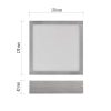 Emos ZM6233 NEXXO LED mennyezeti lámpa, négyzet, 17x4cm, 12/75W, 1100lm, IP40, meleg/semleges fehér, ezüst