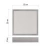 Emos ZM6243 NEXXO LED mennyezeti lámpa, négyzet, 22x4cm, 21/120W, 1900lm, IP40, meleg/semleges fehér, ezüst
