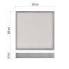 Emos ZM6253 NEXXO LED mennyezeti lámpa, négyzet, 30x4cm, 28/160W, 2700lm, IP40, meleg/semleges fehér, ezüst