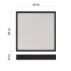 Emos ZM6353 NEXXO LED mennyezeti lámpa, négyzet, 30x4cm, 28/160W, 2700lm, IP40, meleg/semleges fehér, fekete