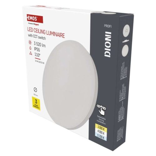 LED felületi lámpatest DIONI kerek, fehér, 32W, CCT (ZM7152)