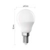 Emos ZQ1E41 60 W / 806 lm / Meleg fehér  LED izzó Classic Mini Globe / E14 / 6,5 W 