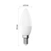 Emos ZQ3E43 LED gyertya izzó, Classic, E14, 6.5W/60W, 806 lm, természetes fehér