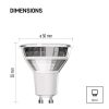 Emos ZQ8E19 32 W / 345 lm / Hideg fehér  LED izzó Classic MR16 ezüst/ GU10 / 3 W 