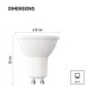 Emos ZQ8E42 LED izzó, Classic, GU10/MR16 7W/60W, 800lumen, meleg fehér