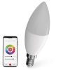Emos ZQW322R GoSmart LED gyerty izzó, E14, 4,8/40Watt, 470lumen, RGB, dimmerelhető, Wi-Fi