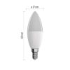 Emos ZQW322R GoSmart LED gyerty izzó, E14, 4,8/40Watt, 470lumen, RGB, dimmerelhető, Wi-Fi