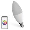 Emos ZQZ322R GoSmart LED gyerty izzó, E14, 4,8/40Watt, 470lumen, RGB, dimmerelhető, Zigbee