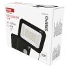 EMOS ZS2333 SIMPO mozgásérzékelős LED reflektor 30W, 3000lm, fekete, természetes fehér